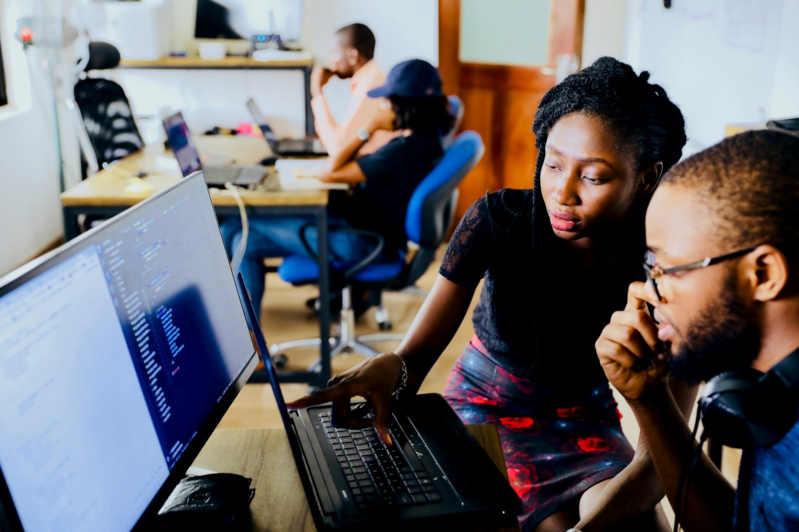 A team in a working session